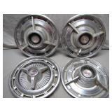 4 SS Hubcaps, Approx. 14-inch Diameter