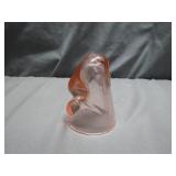 Pink Depression Glass Bottoms Up Shot Glass
