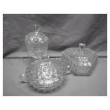 Pressed Glass Covered Dishware