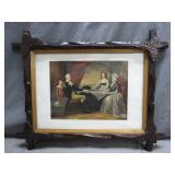Framed Historical Artwork With Rustic Frame