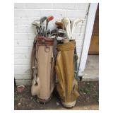 Leather Golf Bags with Clubs