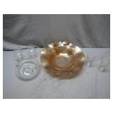 Glassware Set with Iridescent Bowl