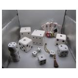 Dice-Themed Decor Set with Card Accent