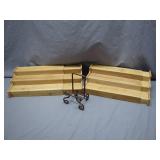 Wooden Display Shelves With Metal Easel