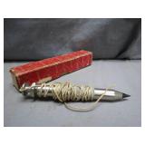 Starrett Steel Plumb Bob with Original Box
