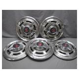 Five 1965-66 Ford Falcon Hubcaps