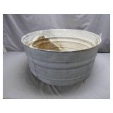 Galvanized Metal Washtub With Handles