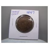 1847 Large Cent Coin