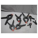 8 Spring Clamps in Various Sizes