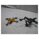 Cast Metal Frog Sculptures