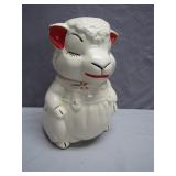 Lamb-Shaped Ceramic Cookie Jar