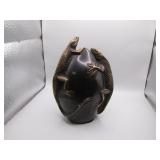 Unique Bronze Finish Dinosaur/Lizard Egg