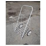 Collapsible Metal Shopping Cart with Wheels