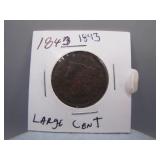 1843 Large Cent Coin