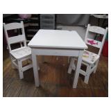 Childrenï¿½s Table w/ Two Chairs