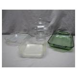 Glass Bakeware and Cake Dome Set