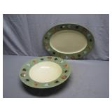 Tag Serving Plates With Poultry Motif