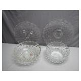 Fostoria American Clear Glass Bowls and Plates Set