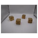4 Heavy Brass Dice