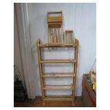 Wooden Rack with Tool Crates