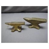 Brass Miniature Anvils with Advertising