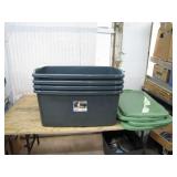 4 Sterilite 30-Gallon Totes