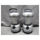 Silver LED Lanterns With Adjustable Controls