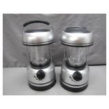 LED Lanterns in Sleek Silver Design