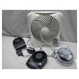 Four Portable Fans