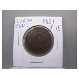 1851 Large Cent Coin