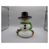 Handblown Art Glass Snowman Decor