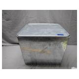 Galvanized Metal Storage Bin with Lid