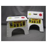 2 White E-Z Foldz Step Stools