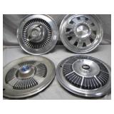 4 Classic Car Hubcaps