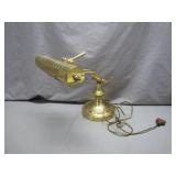 Brass Banker's Desk Lamp With Adjustable Arm