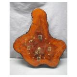 Geode-Inspired Wooden Clock With Roman Numerals