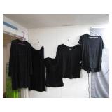 Black Clothing Tops: XXL and Large