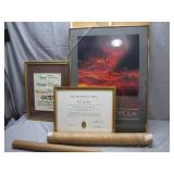 Framed Art & Musical Memorabilia