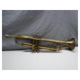 Vintage Brass Trumpet With Mouthpiece