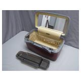 Samsonite Burgundy Train Case with Mirror