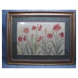 Framed Floral Artwork, 45 x 37 Inches