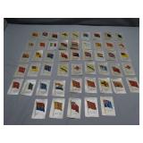 50 Antique Tobacco Silk Cards: Flags of the World