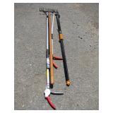Garden Tools Including Fiskars Rake
