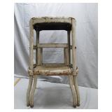 Metal Step Stool With Rustic Flair