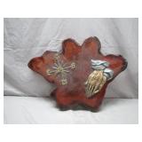 Rustic Wooden Wall Clock With Decorative Hand