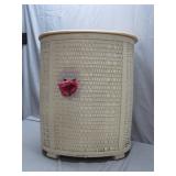 Wicker Laundry Hamper With Hinged Lid