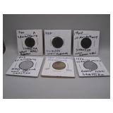 Lot of 6 Vinatge Nazi German Coins