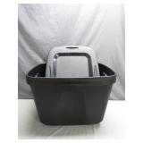 3 Plastic Totes with Lids