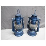 Blue Metal Kerosene Lanterns