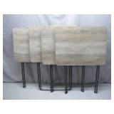 Four-Piece Folding Tray Table Set